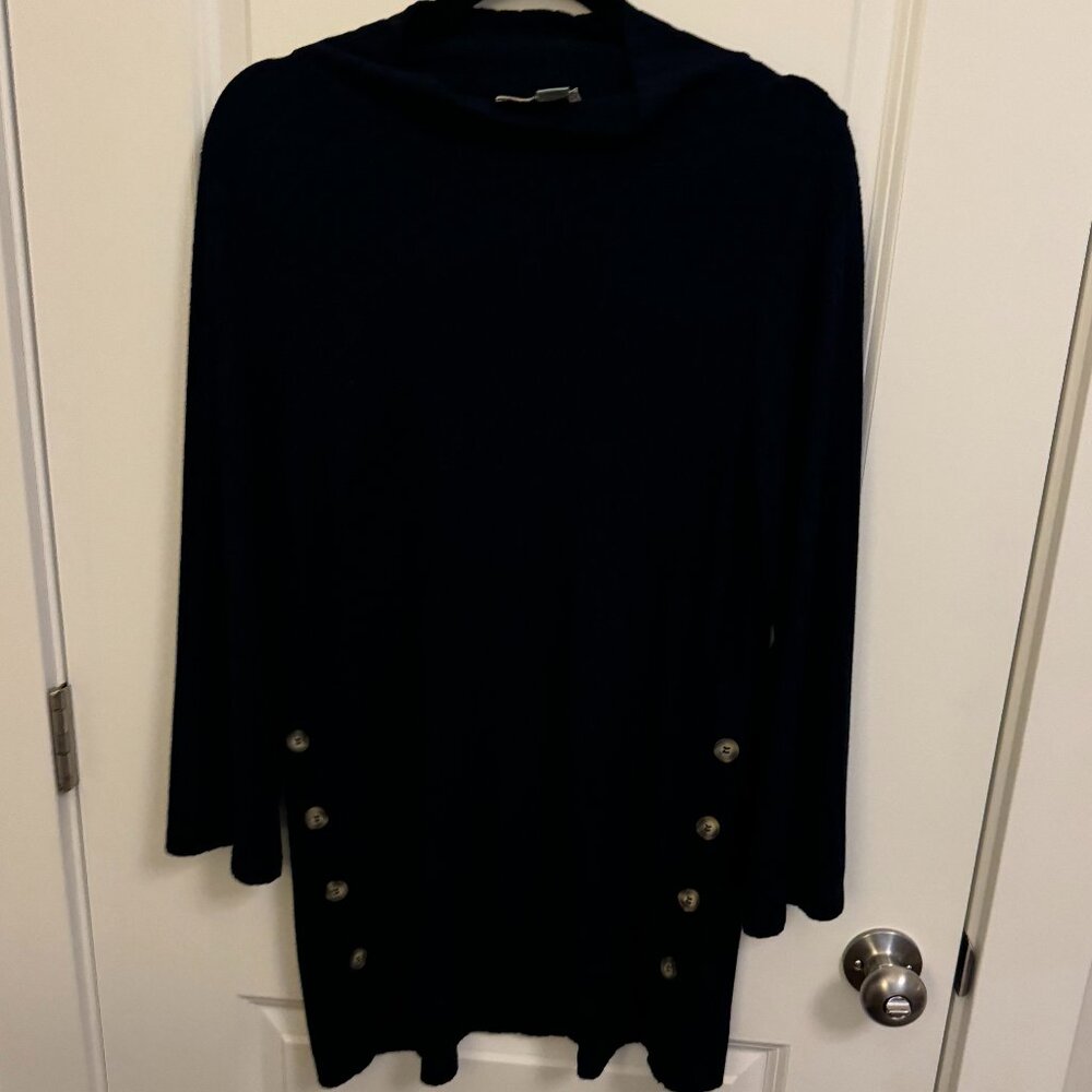 Saturday Sunday by Anthropologie Ribbed Turtleneck with Button accent (Size: L)